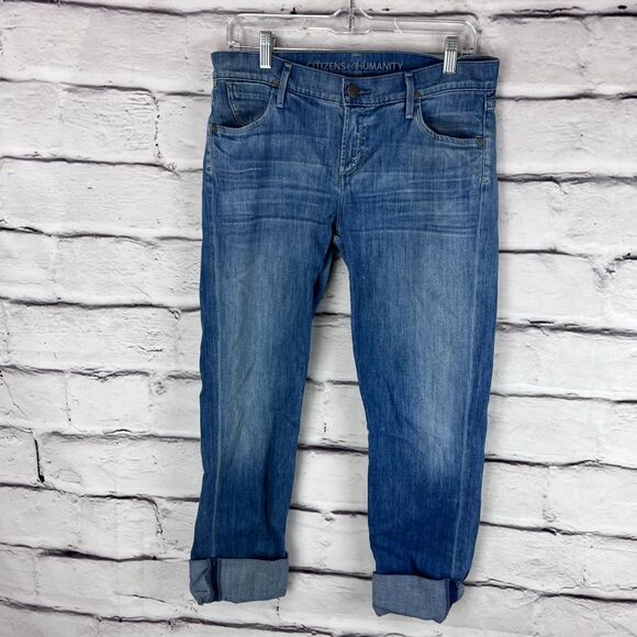 Citizens of Humanity Dani Cropped straight Boyfriend Jeans Sz 29 - Picture 2 of 9